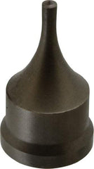 Cleveland Steel Tool - 7/32 Inch Diameter Round Ironworker Punch - 1-7/32 Inch Body Diameter, 1-3/8 Inch Head Diameter, 2-3/8 Inch Overall Length - Exact Industrial Supply