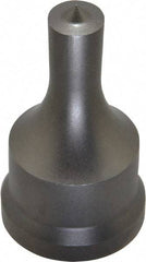 Cleveland Steel Tool - 1/2 Inch Diameter Round Ironworker Punch - 1-7/32 Inch Body Diameter, 1-3/8 Inch Head Diameter, 2-3/8 Inch Overall Length - Exact Industrial Supply