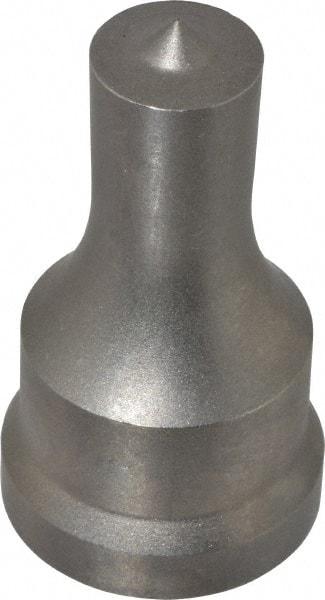 Cleveland Steel Tool - 11/16 Inch Diameter Round Ironworker Punch - 1-7/32 Inch Body Diameter, 1-3/8 Inch Head Diameter, 2-3/8 Inch Overall Length - Exact Industrial Supply