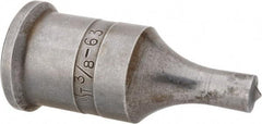 Cleveland Steel Tool - 3/8 Inch Diameter Round Ironworker Punch - 1 Inch Body Diameter, 1-3/16 Inch Head Diameter, 2-7/16 Inch Overall Length - Exact Industrial Supply