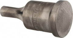 Cleveland Steel Tool - 1/2 Inch Diameter Round Ironworker Punch - 1-1/4 Inch Body Diameter, 1-1/2 Inch Head Diameter, 3-1/8 Inch Overall Length - Exact Industrial Supply