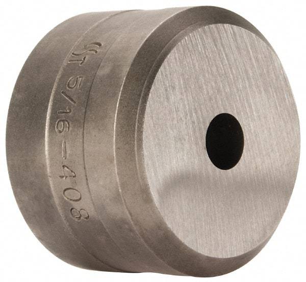 Cleveland Steel Tool - 5/16 Inch Diameter Round Ironworker Die - 1-1/2 Inch Head Diameter, 1 Inch Head Height - Exact Industrial Supply