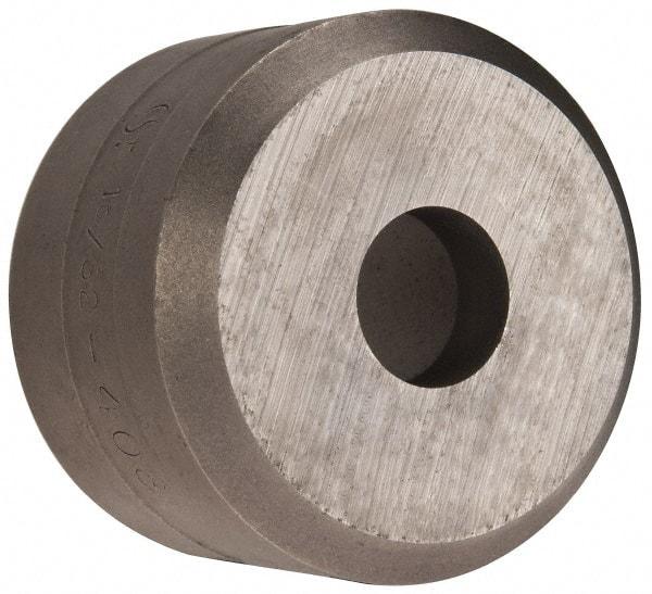 Cleveland Steel Tool - 15/32 Inch Diameter Round Ironworker Die - 1-1/2 Inch Head Diameter, 1 Inch Head Height - Exact Industrial Supply