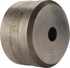 Cleveland Steel Tool - 3/8 Inch Diameter Round Ironworker Die - 1-13/16 Inch Head Diameter, 1-1/8 Inch Head Height - Exact Industrial Supply