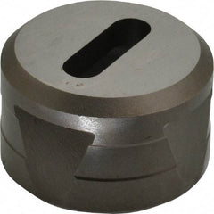 Cleveland Steel Tool - 1-3/32 Inch Long x 11/32 Inch Wide Oblong Ironworker Die - 1-13/16 Inch Head Diameter, 1-1/8 Inch Head Height - Exact Industrial Supply