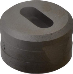 Cleveland Steel Tool - 1-3/32 Inch Long x 15/32 Inch Wide Oblong Ironworker Die - 1-13/16 Inch Head Diameter, 1-1/8 Inch Head Height - Exact Industrial Supply