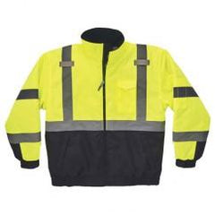 8377 M LIME QUILTED BOMBER JACKET - Exact Industrial Supply