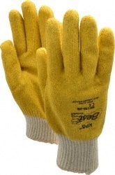 SHOWA - Size M (9) Vinyl Coated Cotton Knit General Protection Work Gloves - Exact Industrial Supply