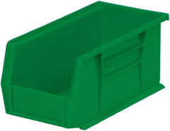 Akro-Mils - 30 Lb. Load Capacity, 10-7/8" Deep, Green Polymer Hopper Stacking Bin - 5" High x 5-1/2" Wide x 10-7/8" Long - Exact Industrial Supply