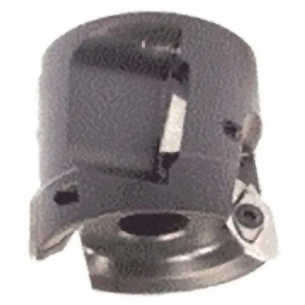 Iscar - 4 Inserts, 2-1/2" Cut Diam, 1" Arbor Diam, 1.18" Max Depth of Cut, Indexable Square-Shoulder Face Mill - 0/90° Lead Angle, 2.16" High, HM90 APCR 1605 Insert Compatibility, Through Coolant, Series Helialu - Exact Industrial Supply