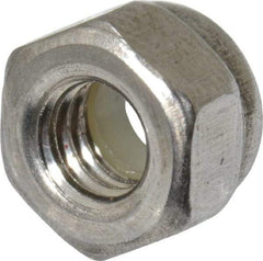 Value Collection - M4x0.70 Metric Coarse 18-8 & Austenitic Grade A2 Hex Lock Nut with Nylon Insert - 5mm High, Uncoated - Exact Industrial Supply