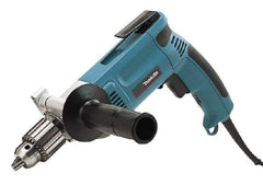 Makita - 1/2" Keyed Chuck, 900 RPM, Pistol Grip Handle Electric Drill - 7 Amps, 115 Volts, Reversible, Includes Chuck Key, Drill Chuck, Side Handle - Exact Industrial Supply