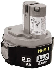 Makita - 14.4 Volt NiMH Power Tool Battery - 2.6 Ahr Capacity, 1 hr Charge Time, Series Mforce - Exact Industrial Supply