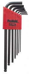 Bondhus - 7 Piece T-Handle Ball End Hex Key Set - Exact Industrial Supply