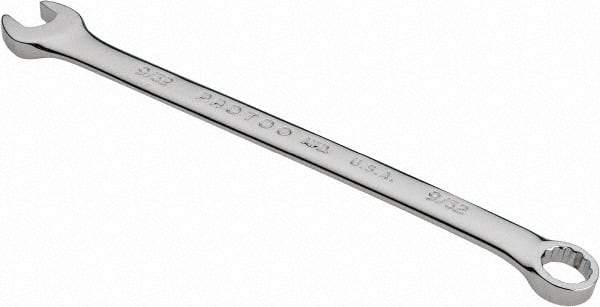 Proto - 9/32" 12 Point Combination Wrench - 5-11/16" OAL, Steel, Chrome Finish - Exact Industrial Supply