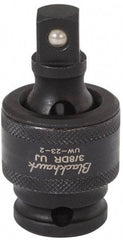 Blackhawk by Proto - 3/8" Drive 3" Standard Universal Impact Socket - 6 Points, 4-5/8" OAL - Exact Industrial Supply