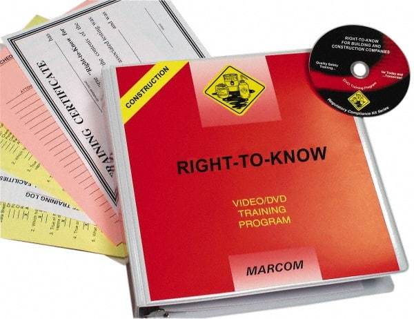 Marcom - Right to Know for Building and Construction Companies, Multimedia Training Kit - DVD, English - Exact Industrial Supply