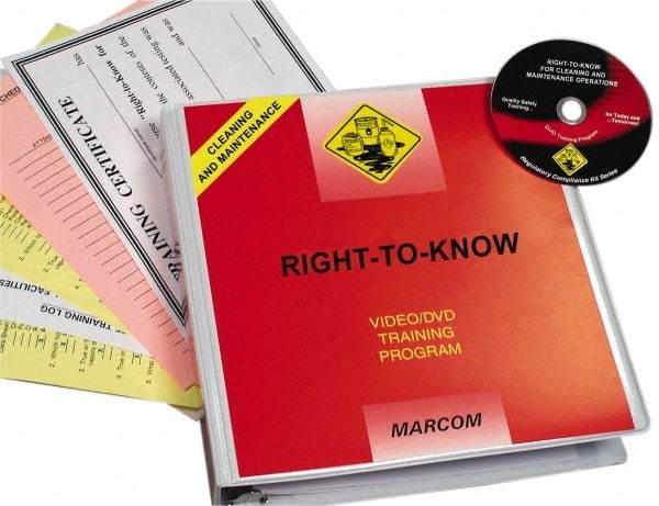 Marcom - Right to Know for Cleaning and Maintenance, Multimedia Training Kit - 21 Minute Run Time DVD, English and Spanish - Exact Industrial Supply