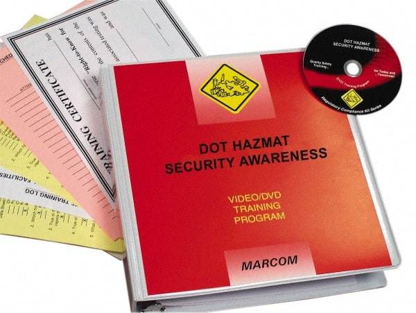 Marcom - DOT HazMat Security Awareness, Multimedia Training Kit - 13 Minute Run Time DVD, English and Spanish - Exact Industrial Supply