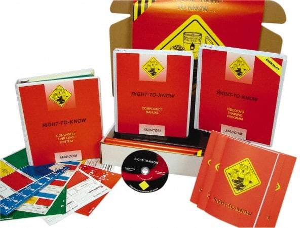 Marcom - Right to Know for Hospitality Industry, Multimedia Training Kit - 21 Minute Run Time DVD, English and Spanish - Exact Industrial Supply