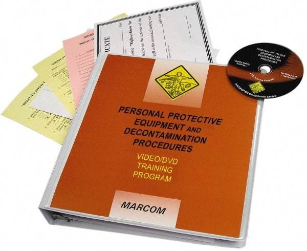 Marcom - Personal Protective Equipment & Decontamination Procedures, Multimedia Training Kit - 21 min Run Time DVD, English & Spanish - Exact Industrial Supply