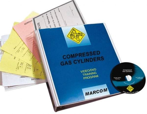 Marcom - Compressed Gas Cylinders, Multimedia Training Kit - 12 Minute Run Time DVD, English and Spanish - Exact Industrial Supply