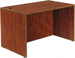 ALERA - Woodgrain Laminate Desk Shell - 47-1/4" Wide x 29-1/2" Deep x 29-5/8" High, Medium Cherry - Exact Industrial Supply