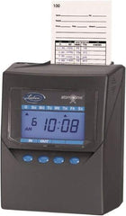Lathem Time - Time Clocks & Time Recorders Punch Style: Electronic Power Source: Rechargeable Battery Pack - Exact Industrial Supply