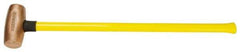 American Hammer - 10 Lb Head Nonsparking Hammer - 33" OAL, 30-1/2" Long Fiberglass Handle - Exact Industrial Supply