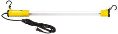 Value Collection - 125 Volt, 14 Watt, Electric, Fluorescent Portable Hook Work Light - 15' Cord, 1 Head, 1,350 Lumens, 31-1/2" Long - Exact Industrial Supply