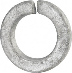 Value Collection - 7/8", 0.898" ID, 0.219" Thick Split Lock Washer - Grade 2 Spring Steel, Hot Dipped Galvanized Finish, 0.898" Min ID, 0.914" Max ID, 1.47" Max OD - Exact Industrial Supply