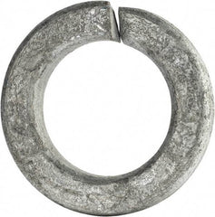 Value Collection - 1-1/8", 1.149" ID, 0.281" Thick Split Lock Washer - Grade 8 Spring Steel, Hot Dipped Galvanized Finish, 1.149" Min ID, 1.173" Max ID, 1.867" Max OD - Exact Industrial Supply