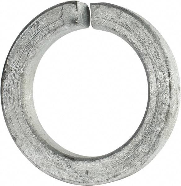 Value Collection - 2", 2.028" ID, 0.422" Thick Split Lock Washer - Grade 8 Spring Steel, Hot Dipped Galvanized Finish, 2.028" Min ID, 2.059" Max ID, 2.956" Max OD - Exact Industrial Supply