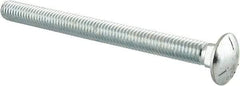 Value Collection - 3/8-16 UNC 4-1/2" Length Under Head, Standard Square Neck, Carriage Bolt - Grade 5 Steel, Zinc-Plated Finish - Exact Industrial Supply