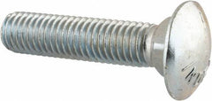 Value Collection - 1/2-13 UNC 2-1/4" Length Under Head, Standard Square Neck, Carriage Bolt - Grade 5 Steel, Zinc-Plated Finish - Exact Industrial Supply