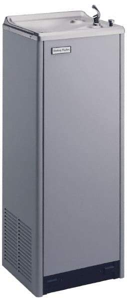 Halsey Taylor - 8 GPH Cooling Capacity Deluxe Floor Standing Water Cooler & Fountain - 0.16 hp, Optional Glass Filler Sold Separately - Exact Industrial Supply