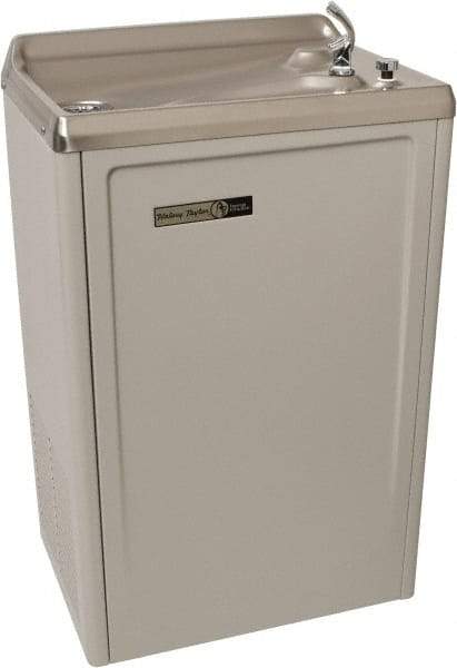 Halsey Taylor - 7.6 GPH Cooling Capacity Deluxe Standard Wall-Mounted Water Cooler & Fountain - Vinyl Cabinet, 20 to 105 psi, 120 VAC Volts, 370 Watts, 4.0 Full Load Amperage - Exact Industrial Supply