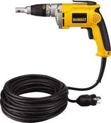 DeWALT - Pistol Grip Handle, 4,000 RPM, 81 In/Lb Torque, Electric Screwdriver - 1/4" Bit Holder, 6.3 Amps - Exact Industrial Supply