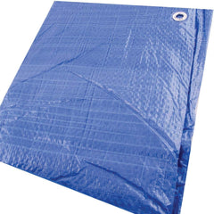 Erickson Manufacturing - Tarps & Dust Covers; Material: Polyethylene ; Width (Feet): 8.00 ; Grommet: Yes ; Color: Blue ; Length: 10 - Exact Industrial Supply