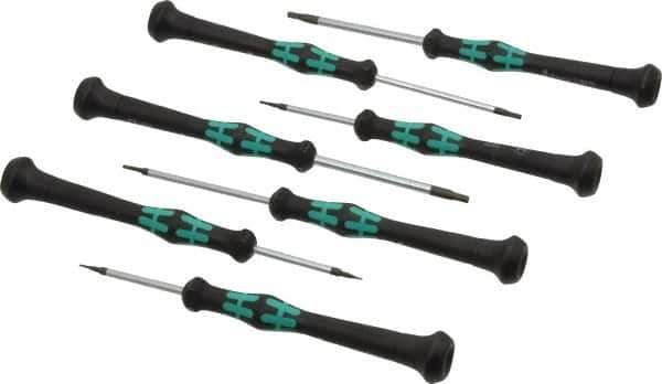 Wera - 7 Piece, 0.7 to 3mm Hex Driver Set - Comes in Cardboard Box - Exact Industrial Supply