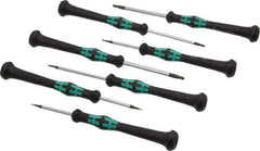 Wera - 7 Piece, 0.7 to 3mm Hex Driver Set - Comes in Cardboard Box - Exact Industrial Supply