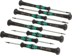 Wera - 8 Piece, 0.028 to 7/64" Hex Driver Set - Comes in Cardboard Box - Exact Industrial Supply
