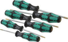 Wera - 6 Piece T8 to T30 Torx Driver Set - T8, T10, T15, T20, T25, T30 - Exact Industrial Supply