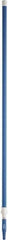 Vikan - 115 x 1-1/4" Aluminum Squeegee Handle - European Threaded Connection, Blue, Telescoping - Exact Industrial Supply