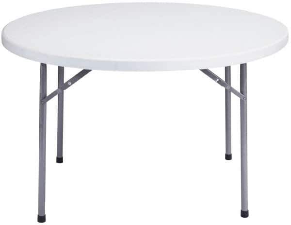 NPS - 29-1/2" High x 48" Diam, Round Folding Table - Speckled Gray - Exact Industrial Supply