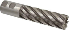 Hertel - 2" Diam, Fine Pitch, 6" LOC, 8 Flute Cobalt Roughing Square End Mill - Uncoated, 9-3/4" OAL, 2" Shank Diam, Single End, 30° Helix - Exact Industrial Supply