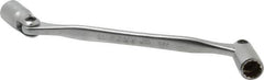 Facom - 10 x 11mm, 12 Point, Satin Chrome Coated, Double Flex-End Socket Wrench - 7-21/32" OAL, 18mm Head Thickness - Exact Industrial Supply