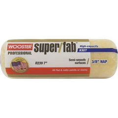 Wooster Brush - 3/8" Nap, 7" Wide Paint Roller - Medium Texture, Synthetic Knit - Exact Industrial Supply