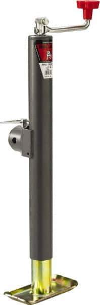 Bulldog - Round Swivel Topwind Jack - 5,000 Lb Load Capacity, 14.7 to 29.7" Service Height - Exact Industrial Supply