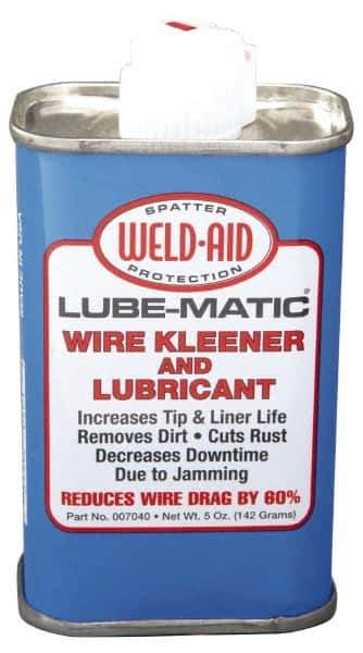 Made in USA - 5 Ounce Container, Lube Matic Wire Cleaner - For Use with All Size MIG Wire - Exact Industrial Supply